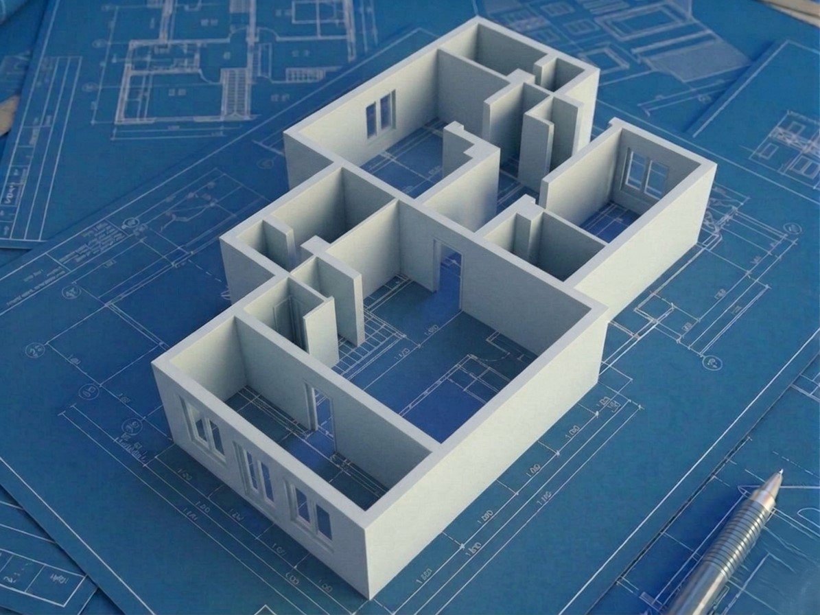 Architectural drafting workspace